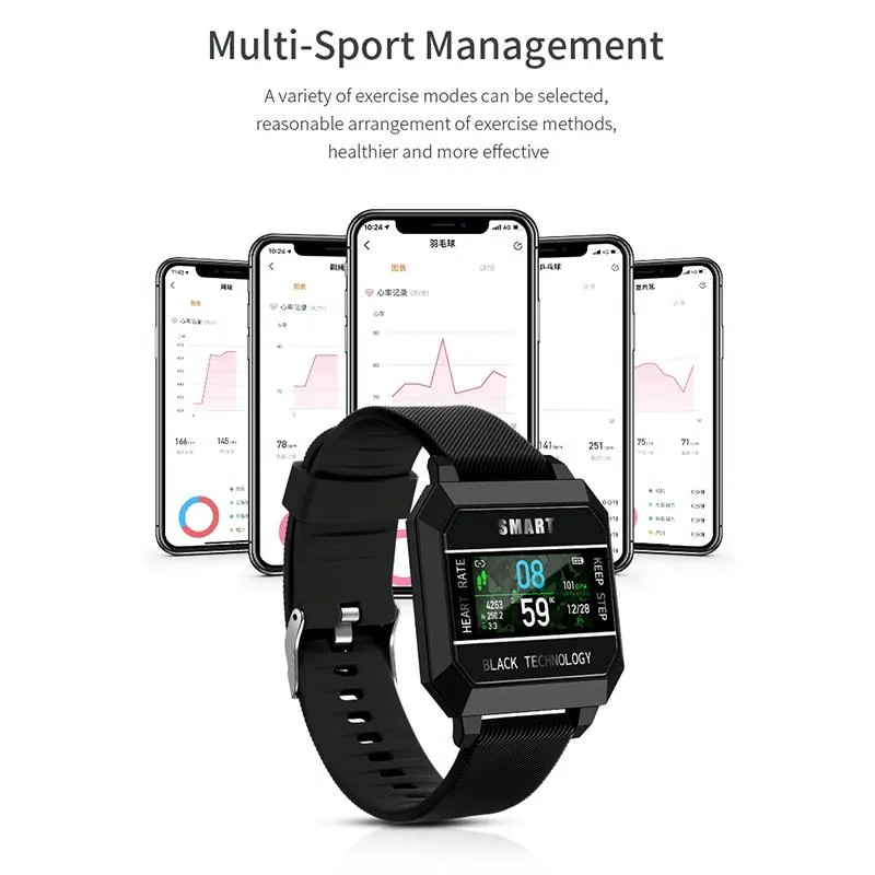 0.96 Inch Tft Screen Life Waterproof Smart Watch Support Sleep Monitoring / Heart Rate Monitoring / Blood Pressure Monitoring / Pulse Reminder