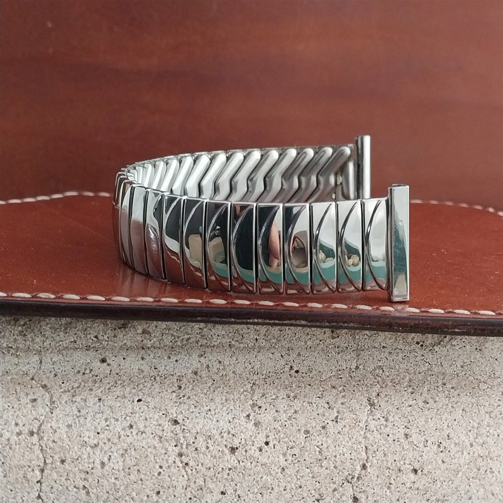 16mm 18mm 19mm 1950s Stainless Expansion Short Foster Unused Vintage Watch Band