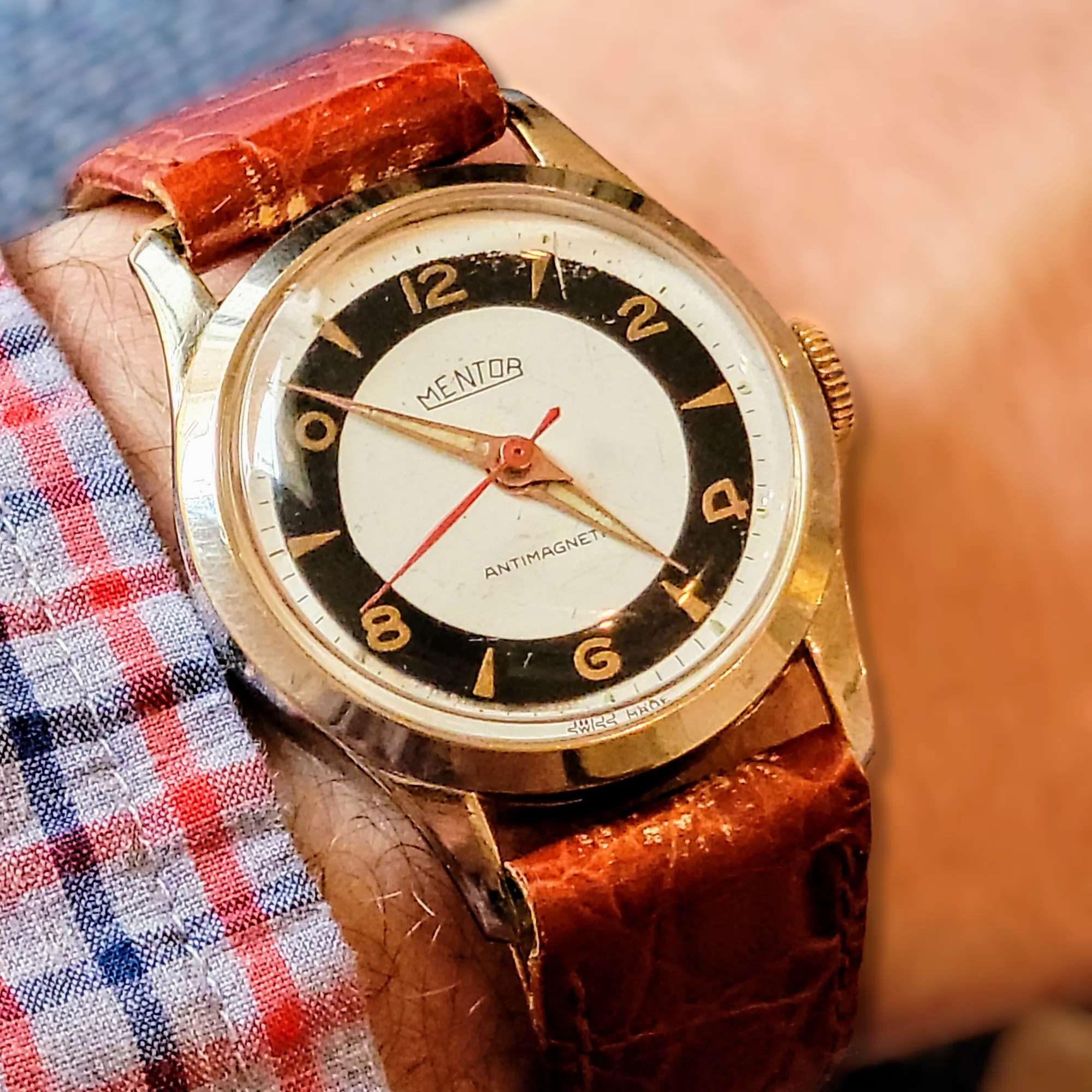 1950's MENTOR Antimagnetic Watch By Bader & Hafner Swiss Made