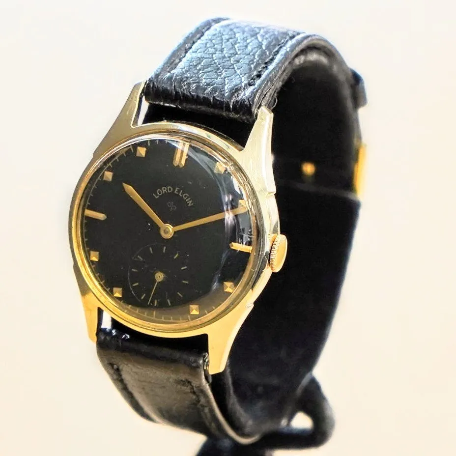 1951 LORD ELGIN Henslee Watch Ref. 4902 Grade 556 21 Jewels 4 ADJ'S Wristwatch 14K GOLD