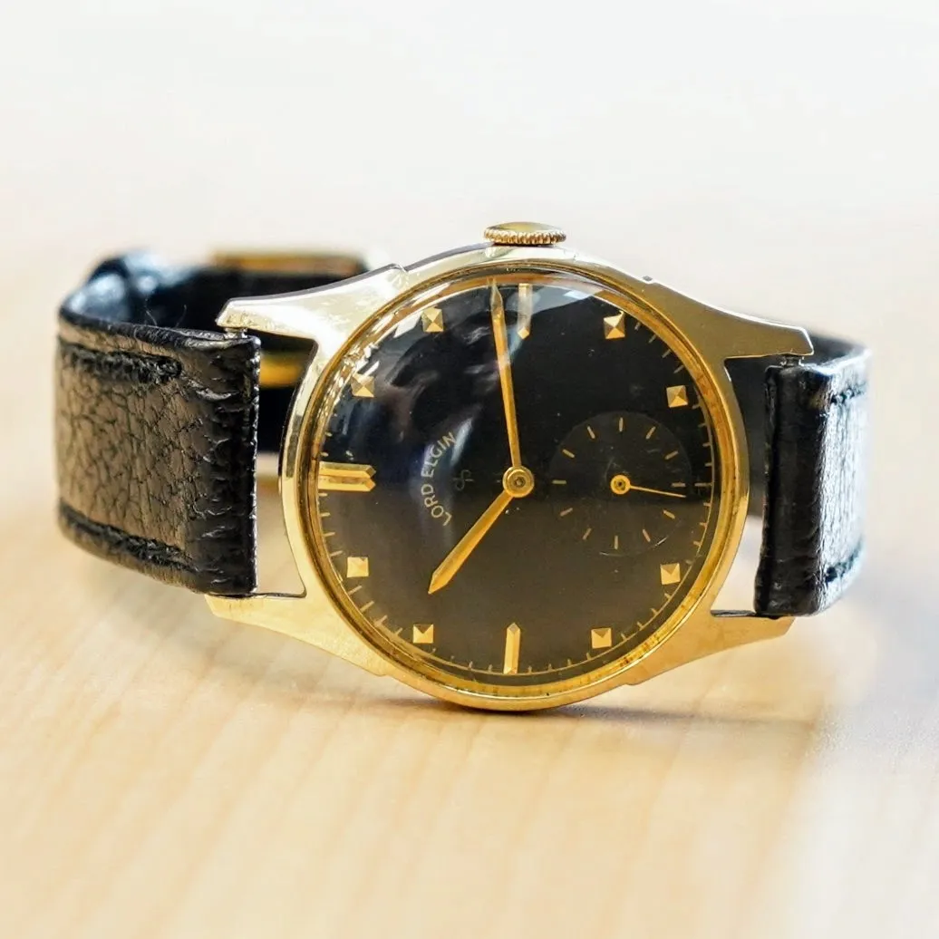 1951 LORD ELGIN Henslee Watch Ref. 4902 Grade 556 21 Jewels 4 ADJ'S Wristwatch 14K GOLD