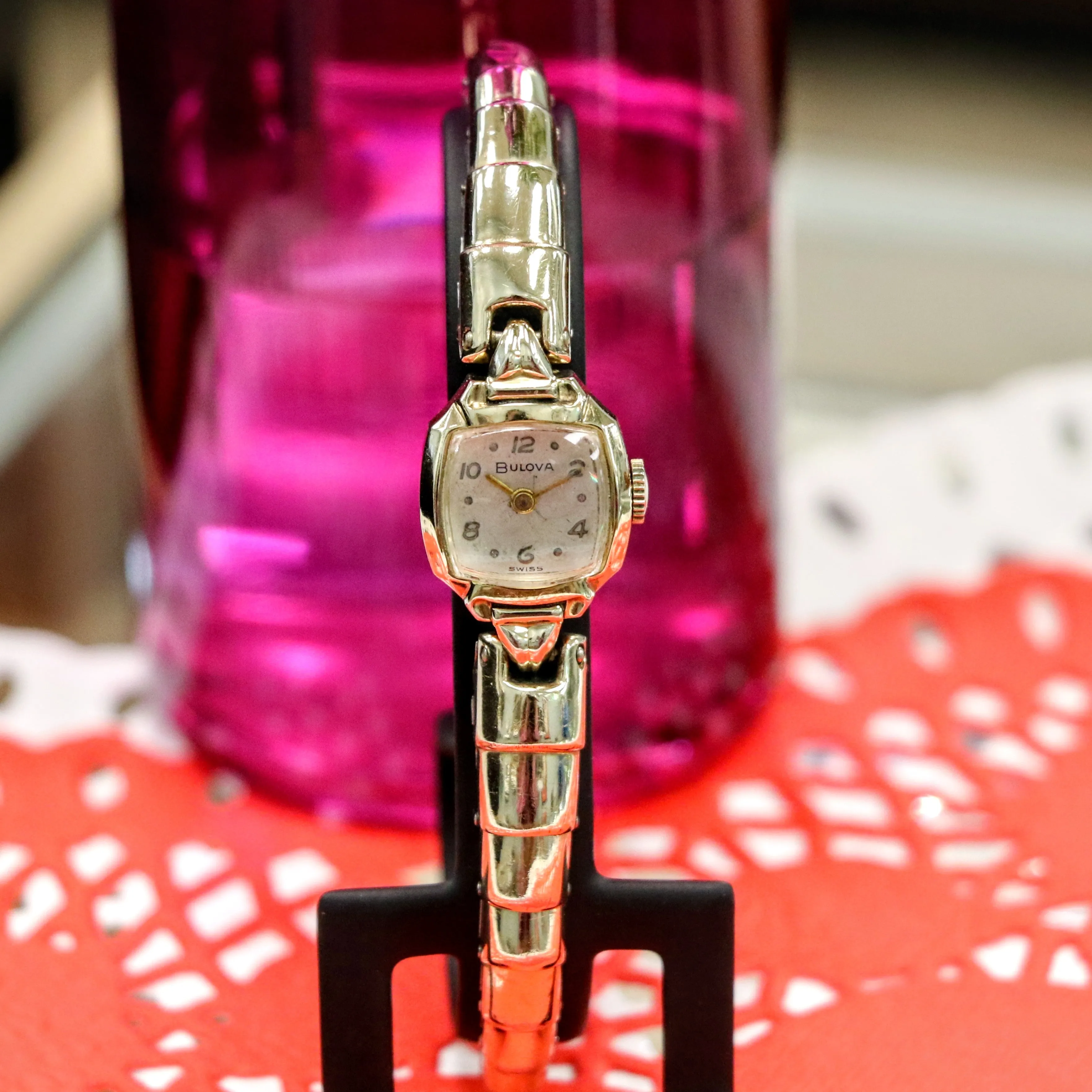 1971 BULOVA Ladies Watch 17 Jewels  Cal. 6CL Swiss - SPEIDEL Spirit of Paris Bracelet