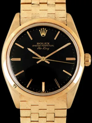 1975 Rolex Air-King 14K YG (Ref. 5500) Black Dial W/ Gold Brick Bracelet