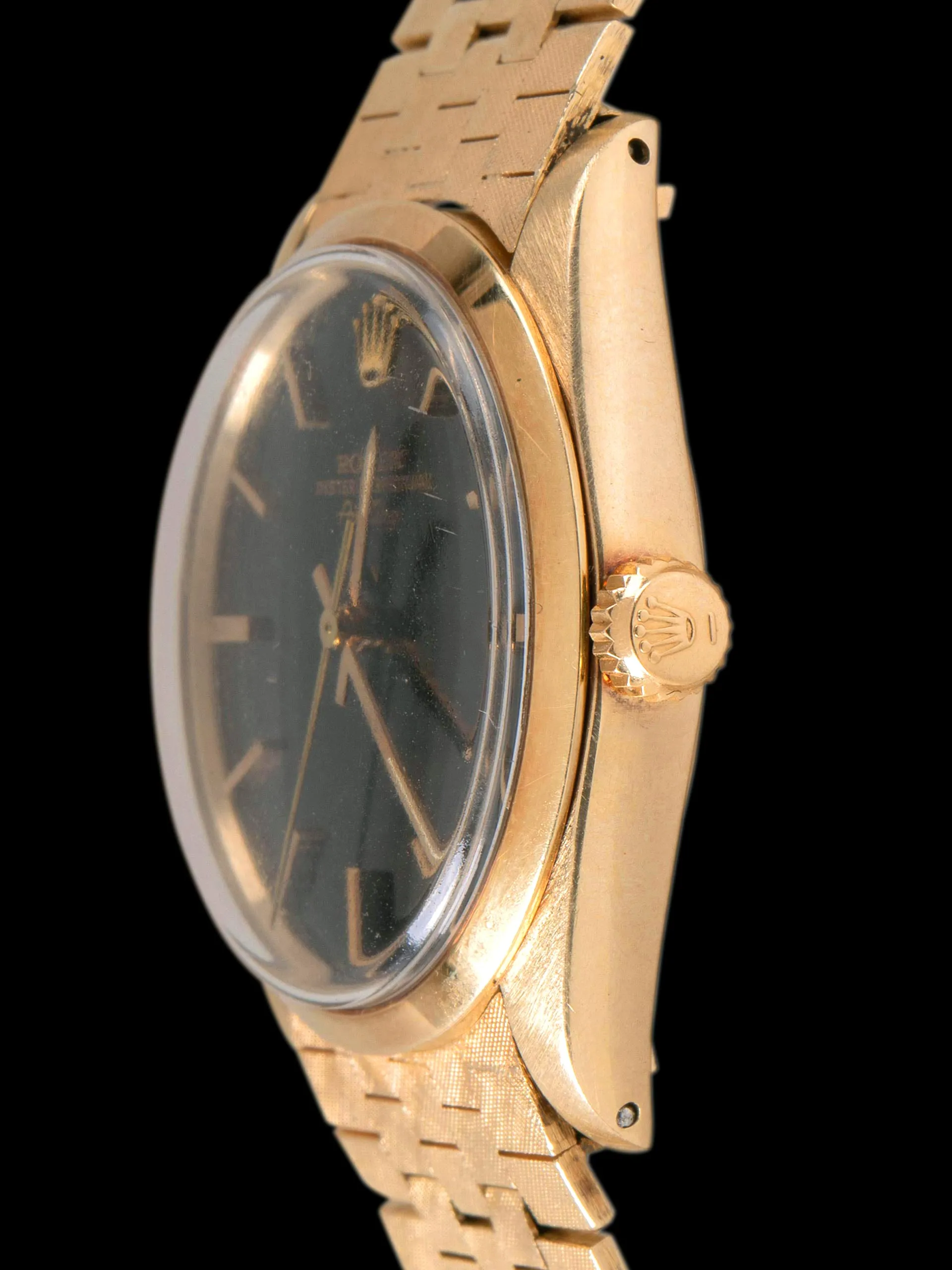 1975 Rolex Air-King 14K YG (Ref. 5500) Black Dial W/ Gold Brick Bracelet