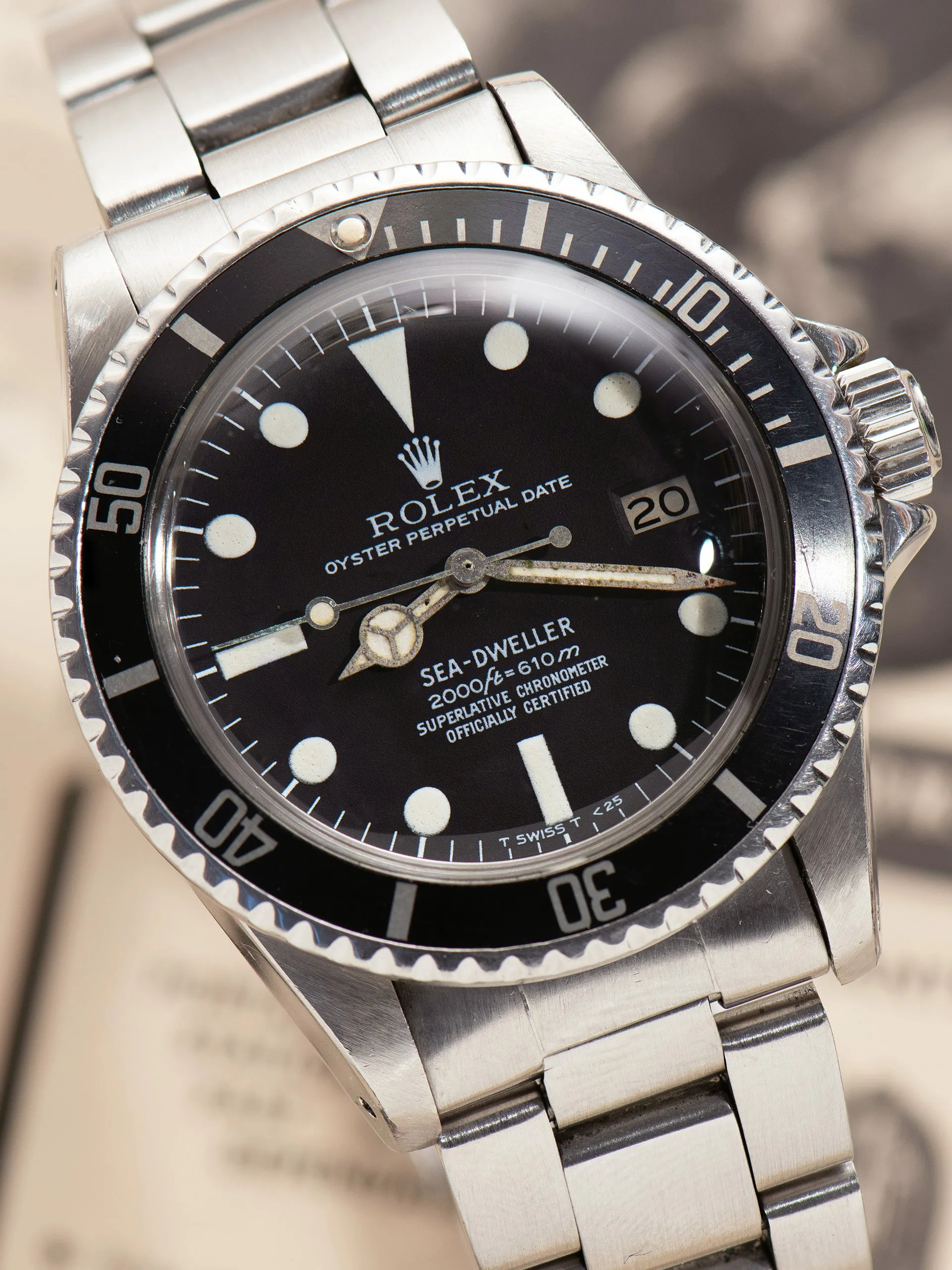 1978 Rolex Great White Sea-Dweller (Ref. 1665) "Rail" Dial W/ RSC Card & Service Records