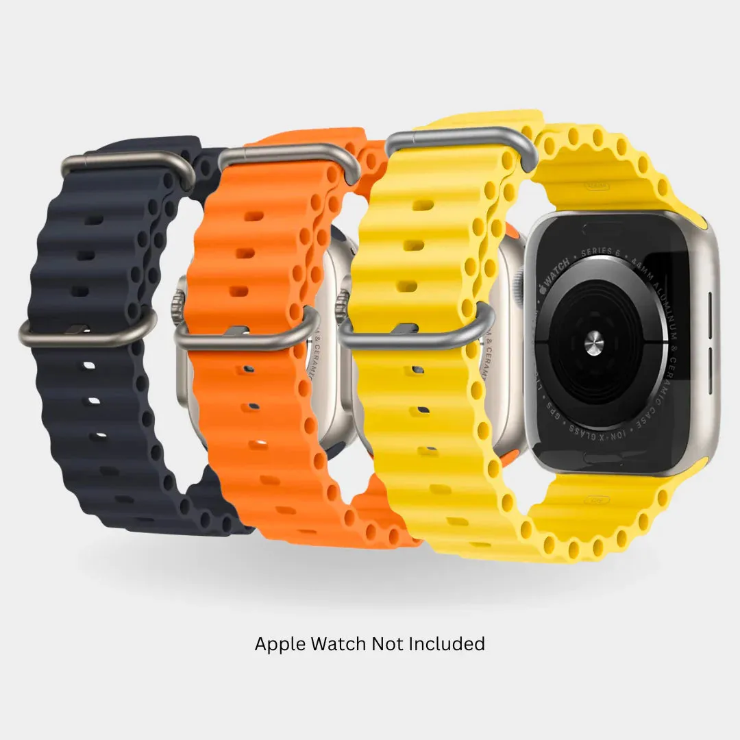 20MM OCEAN LOOP SILICON STRAPS FOR SAMSUNG WATCH 6, ACTIVE 2, WATCH 4, WATCH 5, WATCH 4 CLASSIC, WATCH ACTIVE, WATCH 3 (41MM)