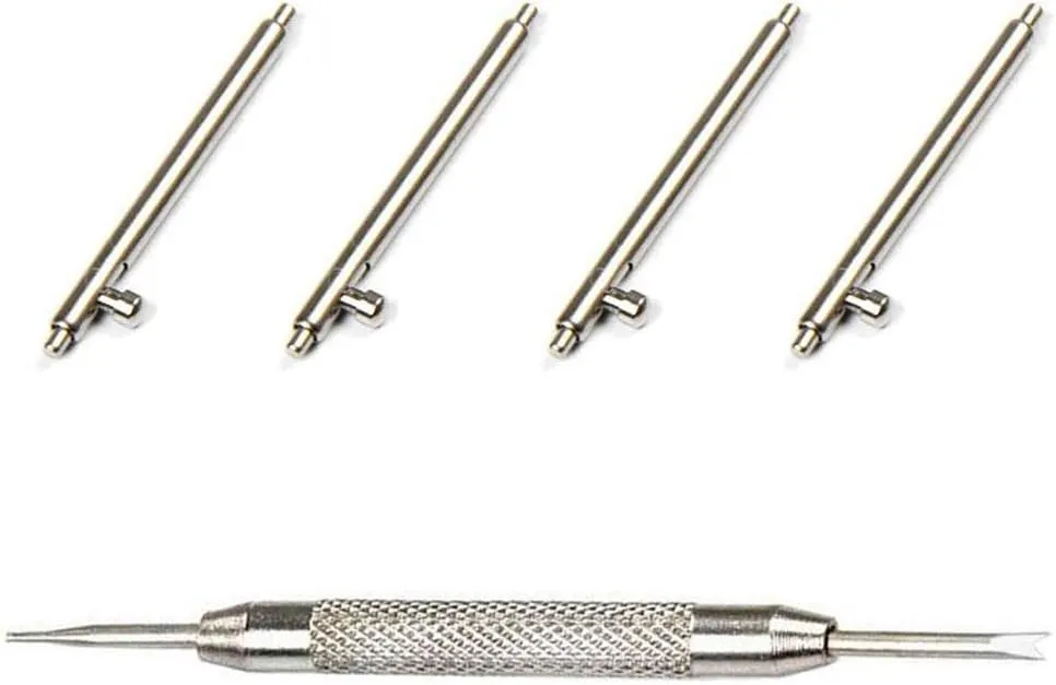 20mm Quick Release Spring Bar Compatible for Samsung Galaxy Watch 7/6/5/4/ Active 2-Stainless Steel Watch Replacement Band Strap Link Pins Diameter 1.5mm  Repair Spring Bar Tool (4PCS)