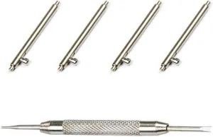 20mm Quick Release Spring Bar Compatible for Samsung Galaxy Watch 7/6/5/4/ Active 2-Stainless Steel Watch Replacement Band Strap Link Pins Diameter 1.5mm  Repair Spring Bar Tool (4PCS)