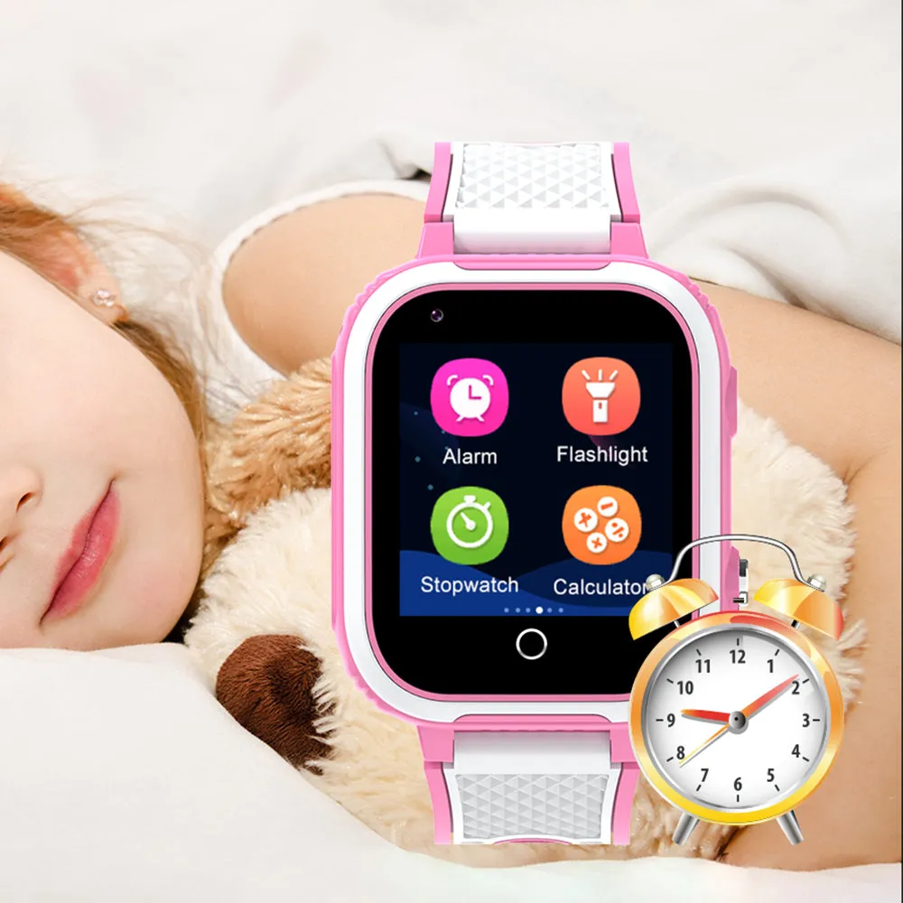4G Kids Smart Watch SOS Video Phone Call Camera Smart Watches Kids Watch Pink