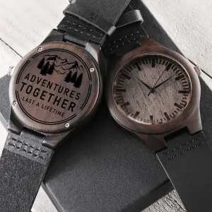 Adventures Together Engraved Watch Gift for Him, Christmas Gifts Anniversary Gift