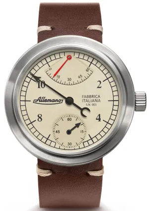 Allemano Watch Man Antique White Brushed Case