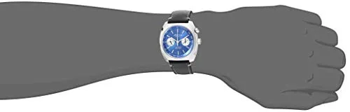 Alpina Men's Startimer Pilot Heritage Stainless Steel Swiss Automatic Aviator Watch with Leather Calfskin Strap, Blue, 22 (Model: AL-727LNN4H6)