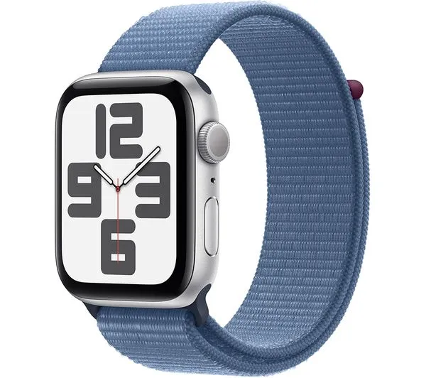 APPLE Watch SE (2023) - 44 mm Silver Aluminium Case with Winter Blue Sport Loop - Pristine