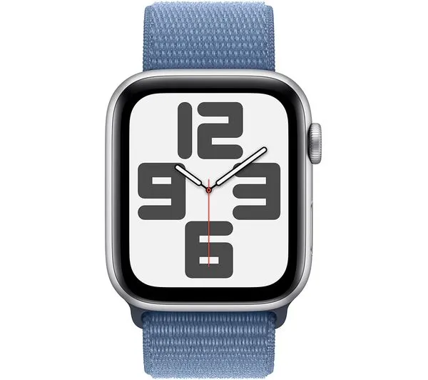 APPLE Watch SE (2023) - 44 mm Silver Aluminium Case with Winter Blue Sport Loop - Pristine