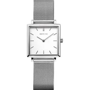 Bering Ladies Square Stainless Steel Mesh Watch