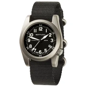 Bertucci A-11T Americana Mens Black Nylon Band Black Quartz Dial Watch - 13330