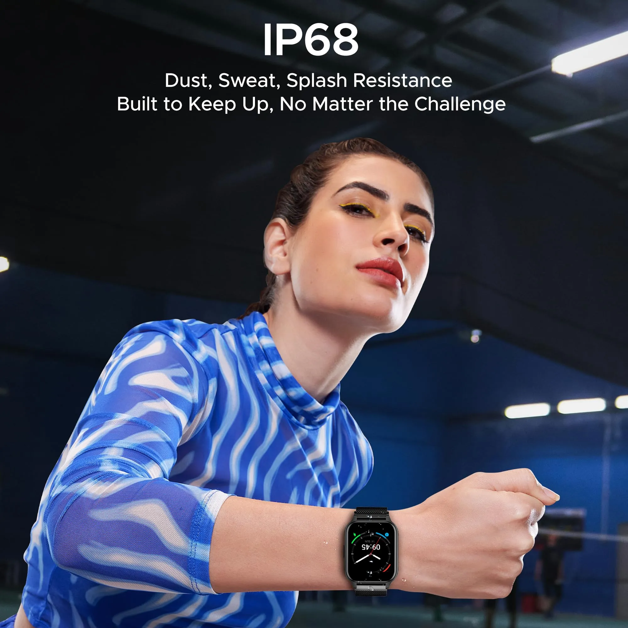 boAt Newly Launched Wave Call 2 Plus Smart Watch w/Bilingual Support (Hindi/English), 1.96”(4.97 cm) HD Display, BT Calling, 100 Sports Modes, Animated Watch Faces, Voice Assistant(Metal Black)