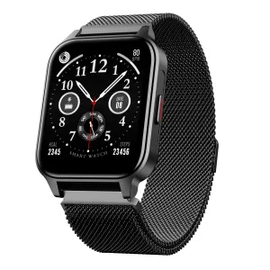 boAt Newly Launched Wave Call 2 Plus Smart Watch w/Bilingual Support (Hindi/English), 1.96”(4.97 cm) HD Display, BT Calling, 100 Sports Modes, Animated Watch Faces, Voice Assistant(Metal Black)
