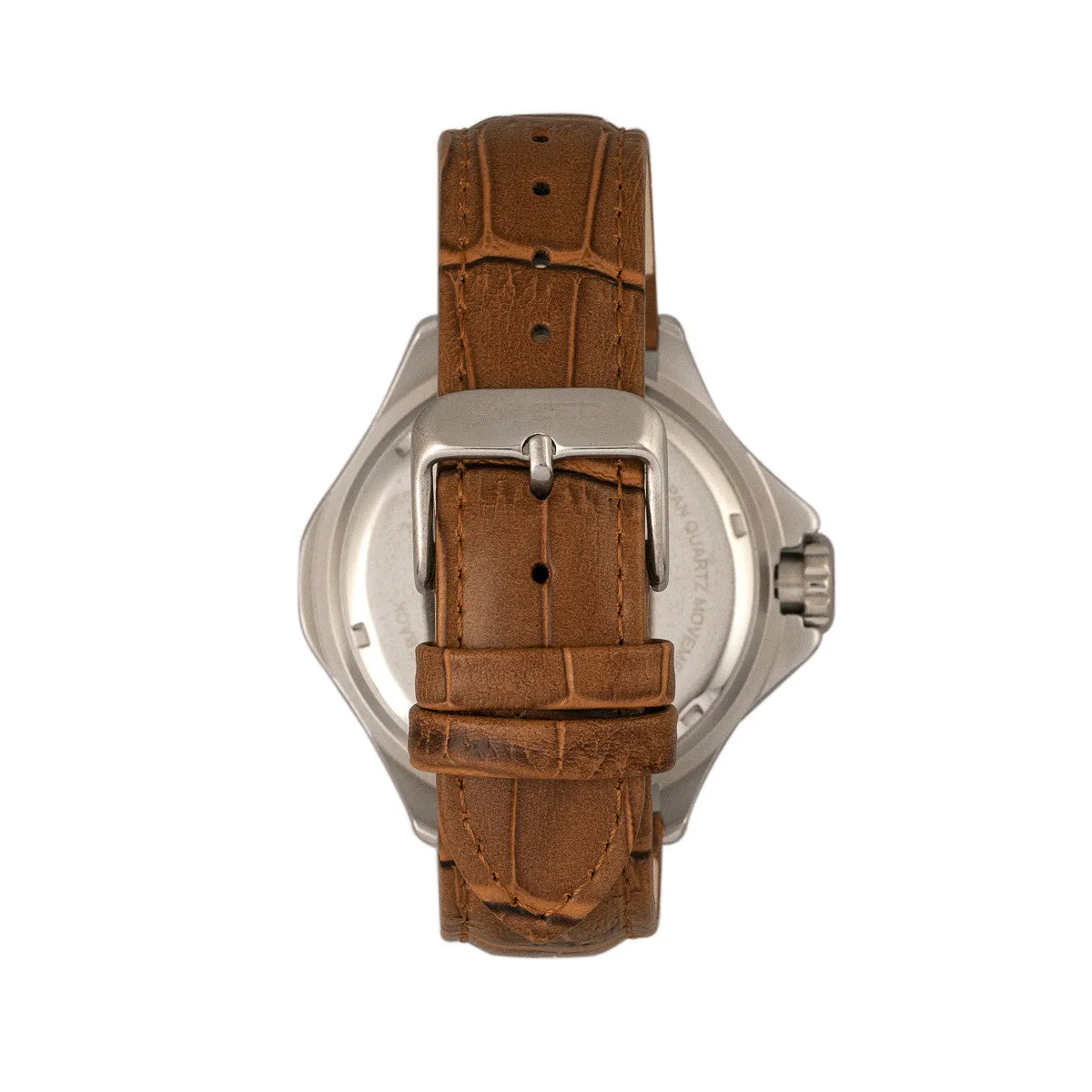 Breed Tempe Leather-Band Watch w/Day/Date