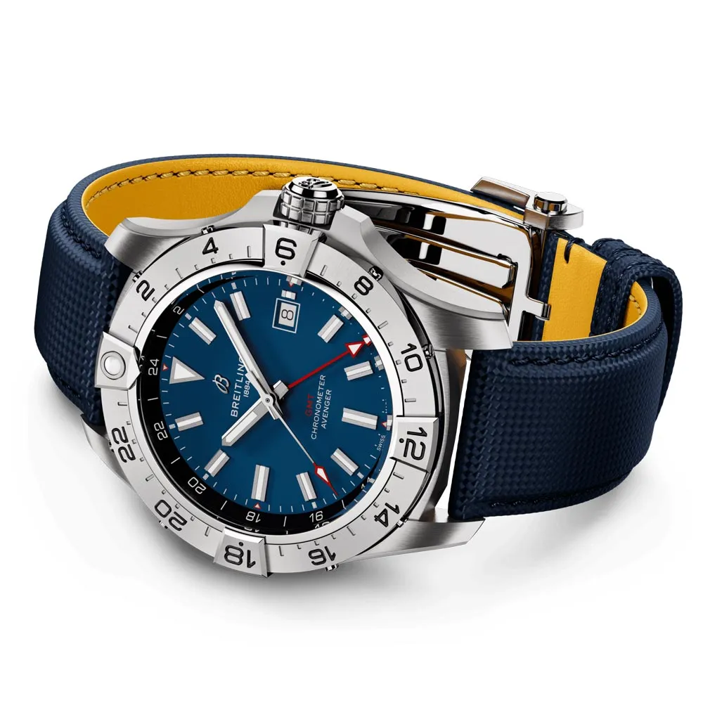 Breitling Avenger 44mm GMT Blue Dial Automatic Gents Watch A32320101C1X1