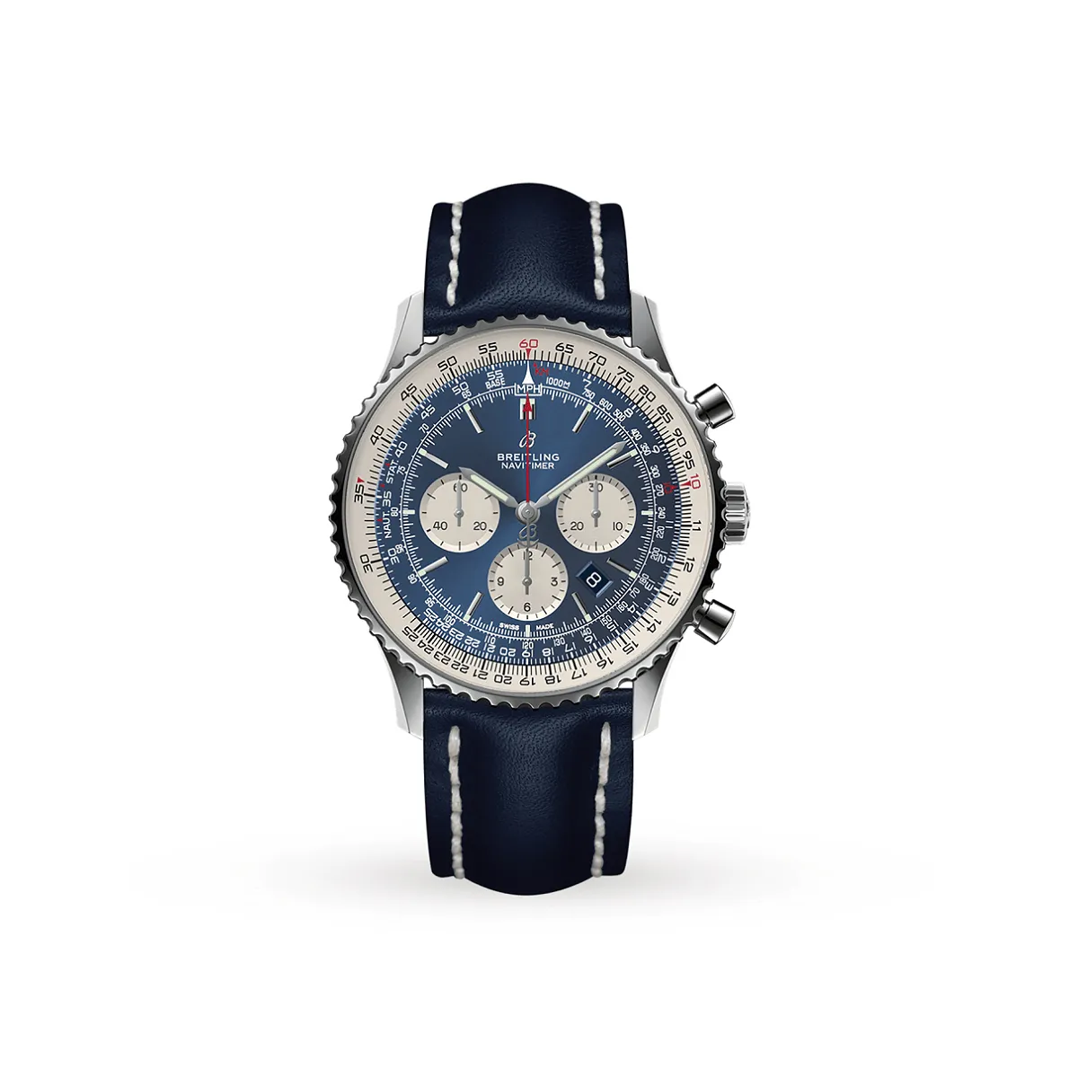 Breitling Navitimer B01 Men's Leather Strap Watch AB0127211C1X1