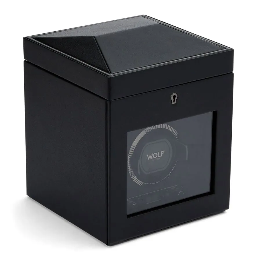 British Racing Single Watch Winder With Storage (Black)
