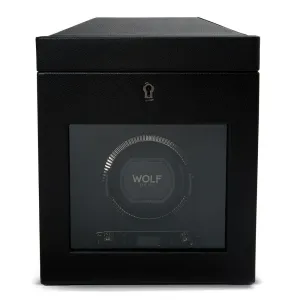British Racing Single Watch Winder With Storage (Black)