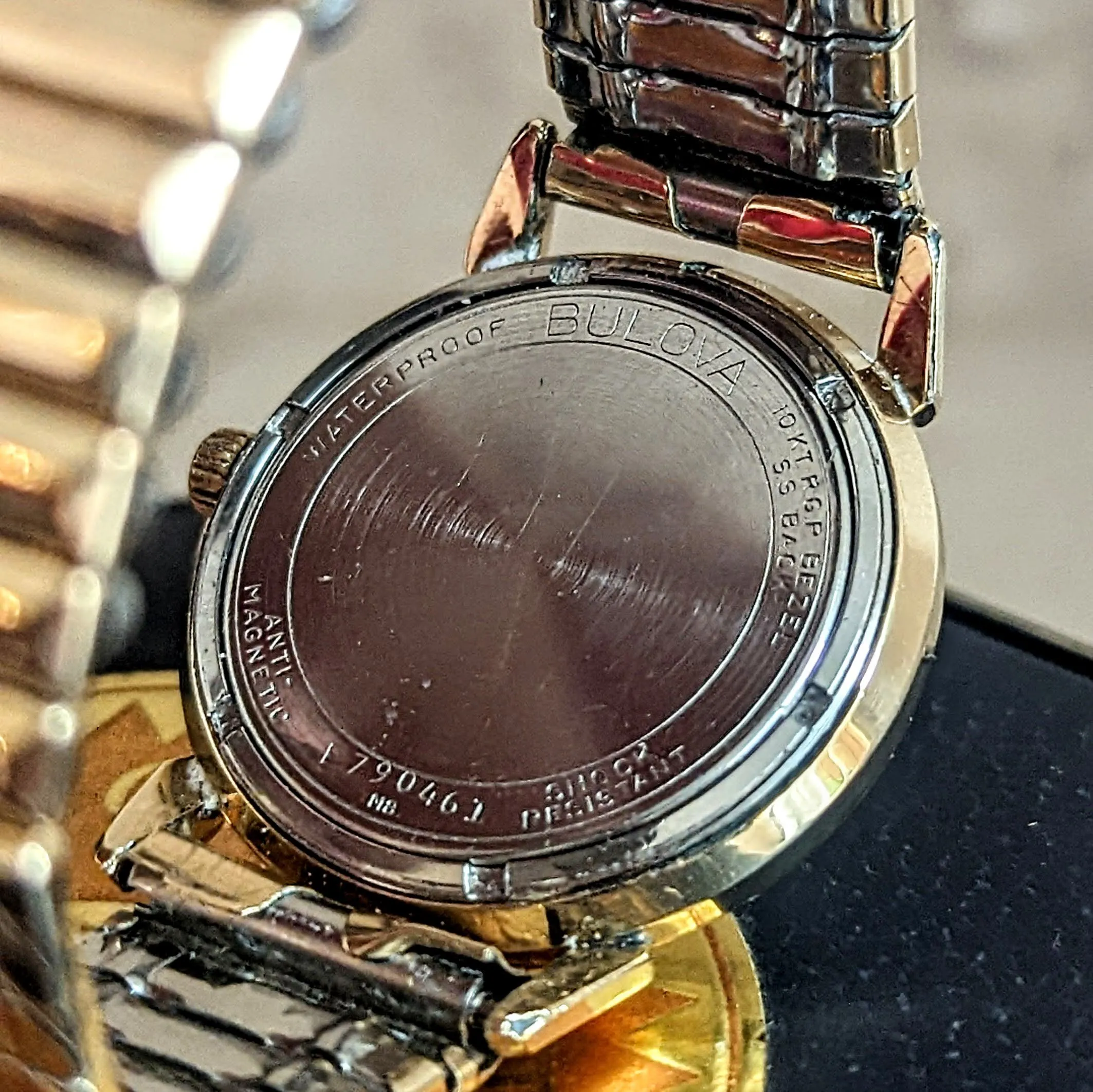 BULOVA 1968 President “B” Watch Date Indicator 10K GF Wristwatch - In BOX!