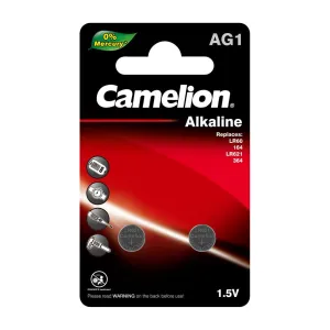 Camelion AG1 / 364 / LR621 1.5V Coin Cell Battery Pack of 2