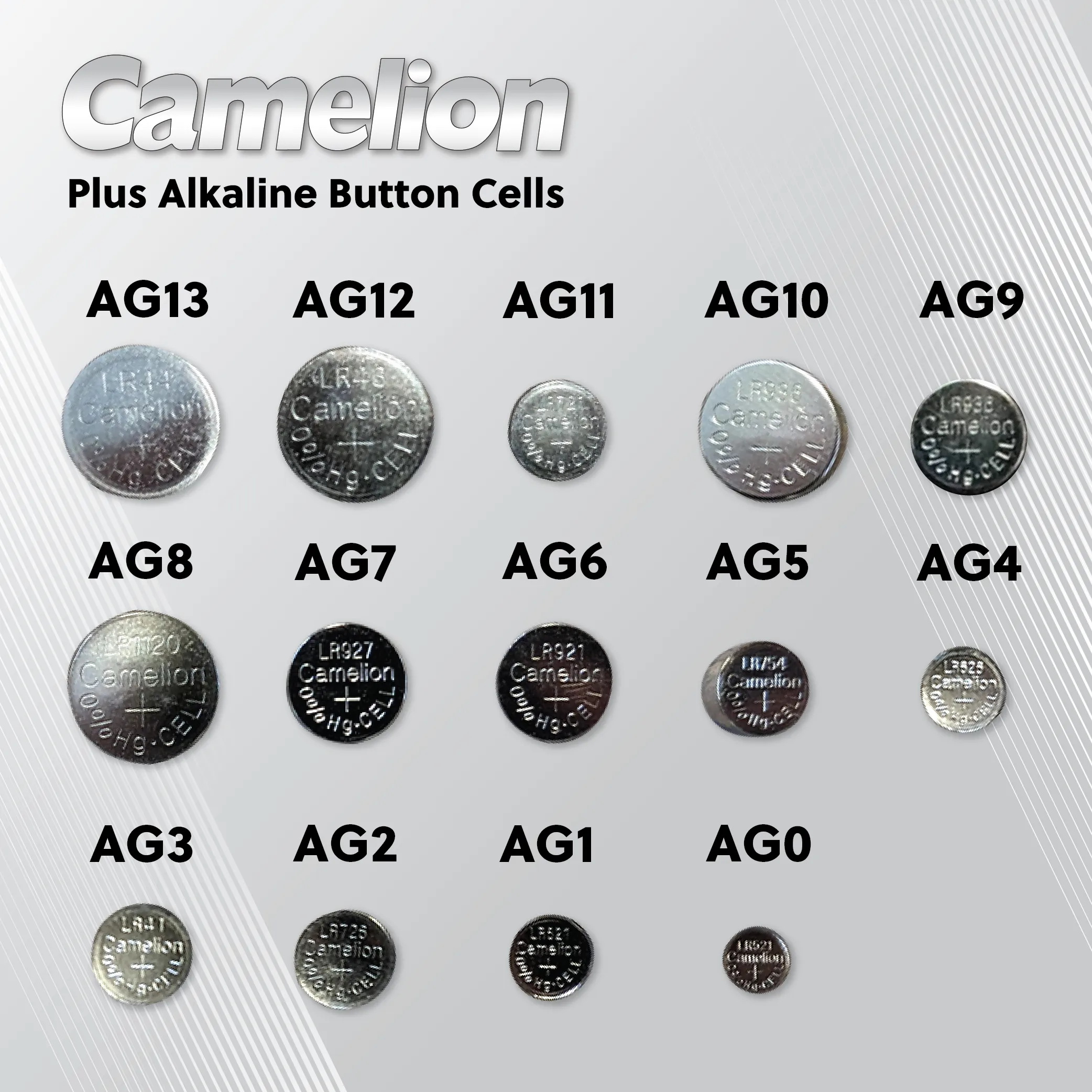 Camelion AG3 / 392 / LR41 1.5V Coin Cell Battery Pack of 10