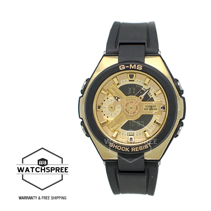 Casio Baby-G G-MS Lineup Black Resin Band Watch MSG400G-1A2 MSG-400G-1A2