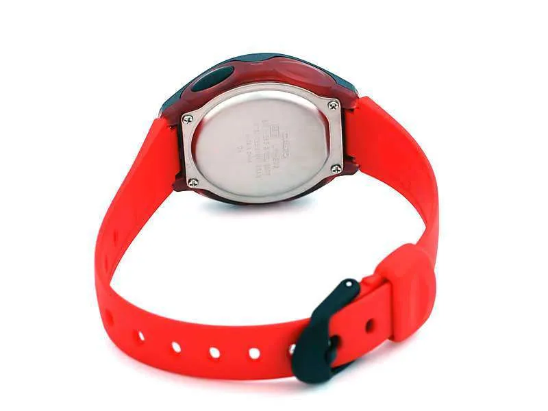Casio LW-200-4A Red/Black Resin Strap Watch for Women