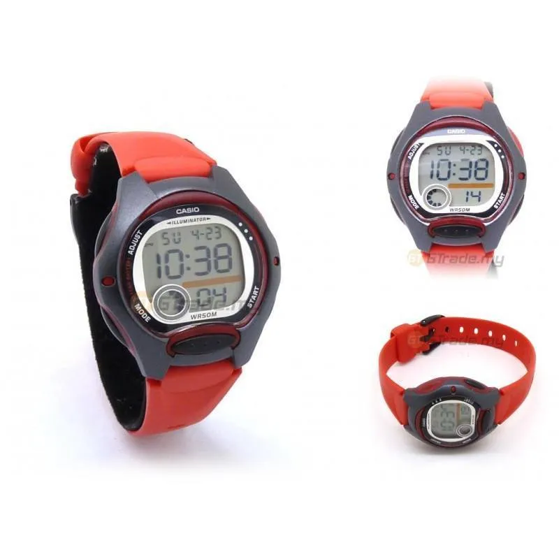 Casio LW-200-4A Red/Black Resin Strap Watch for Women