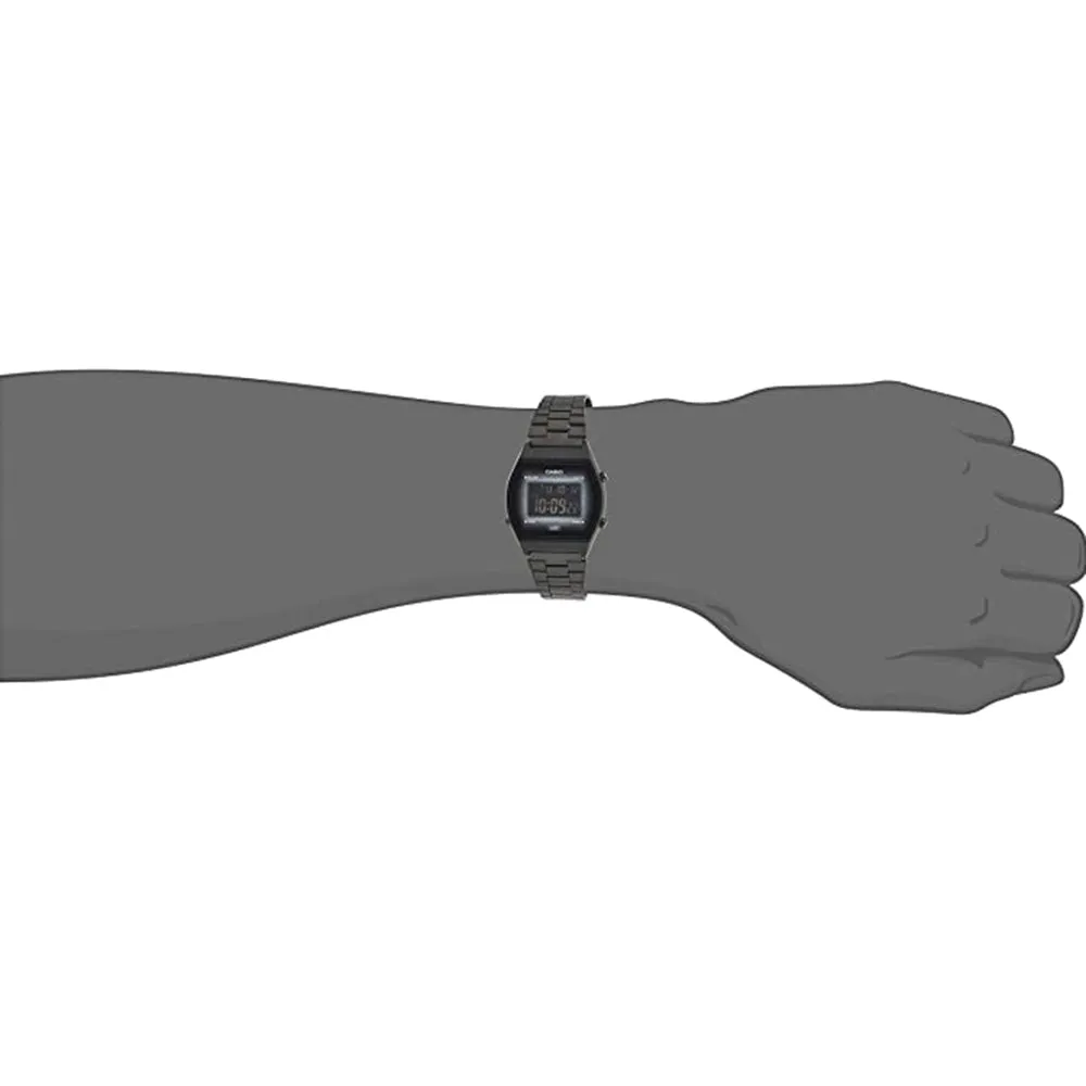 Casio Mens Black Stainless Steel Band Digital Quartz Watch - B640WBG-1BDF