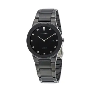 Citizen Eco-Drive Men's Axiom Stainless Steel Case and Bracelet Black Dial Watch - AU1065-58G