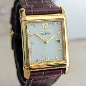 CITIZEN Eco-Drive Watch Date Indicator Quartz Vintage Wristwatch B011-S071003
