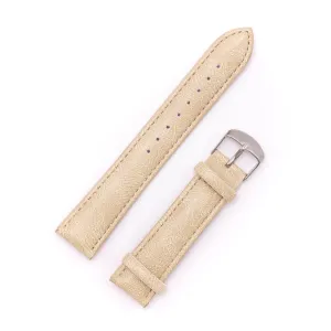 Classic Comfort in Creme: PU Leather Watch Strap