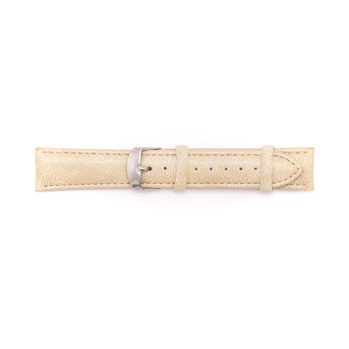 Classic Comfort in Creme: PU Leather Watch Strap