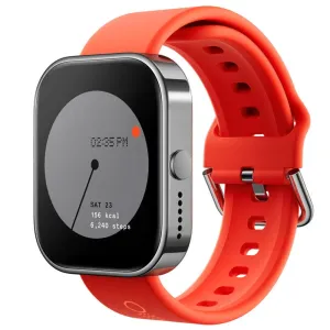 CMF Watch Pro D395 Smart Watch (40mm - GPS) Metallic Gray Aluminum Case With Orange Silicone Strap