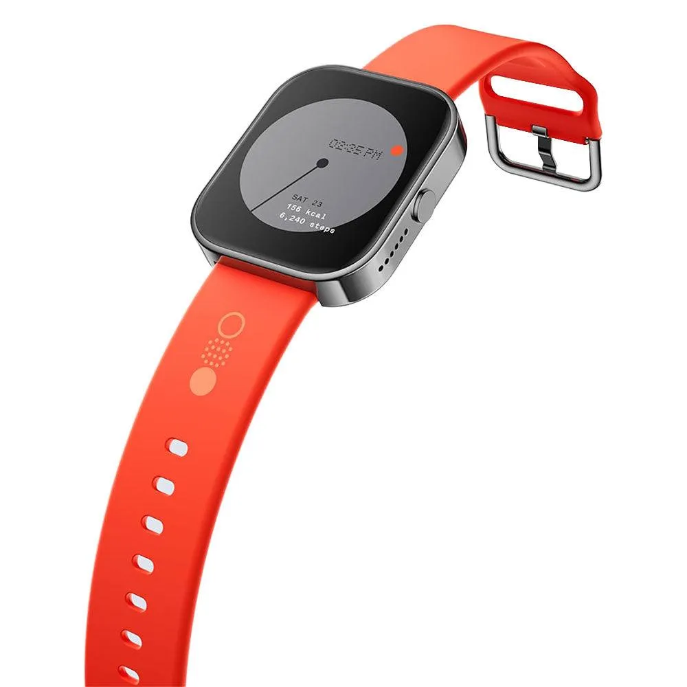 CMF Watch Pro D395 Smart Watch (40mm - GPS) Metallic Gray Aluminum Case With Orange Silicone Strap