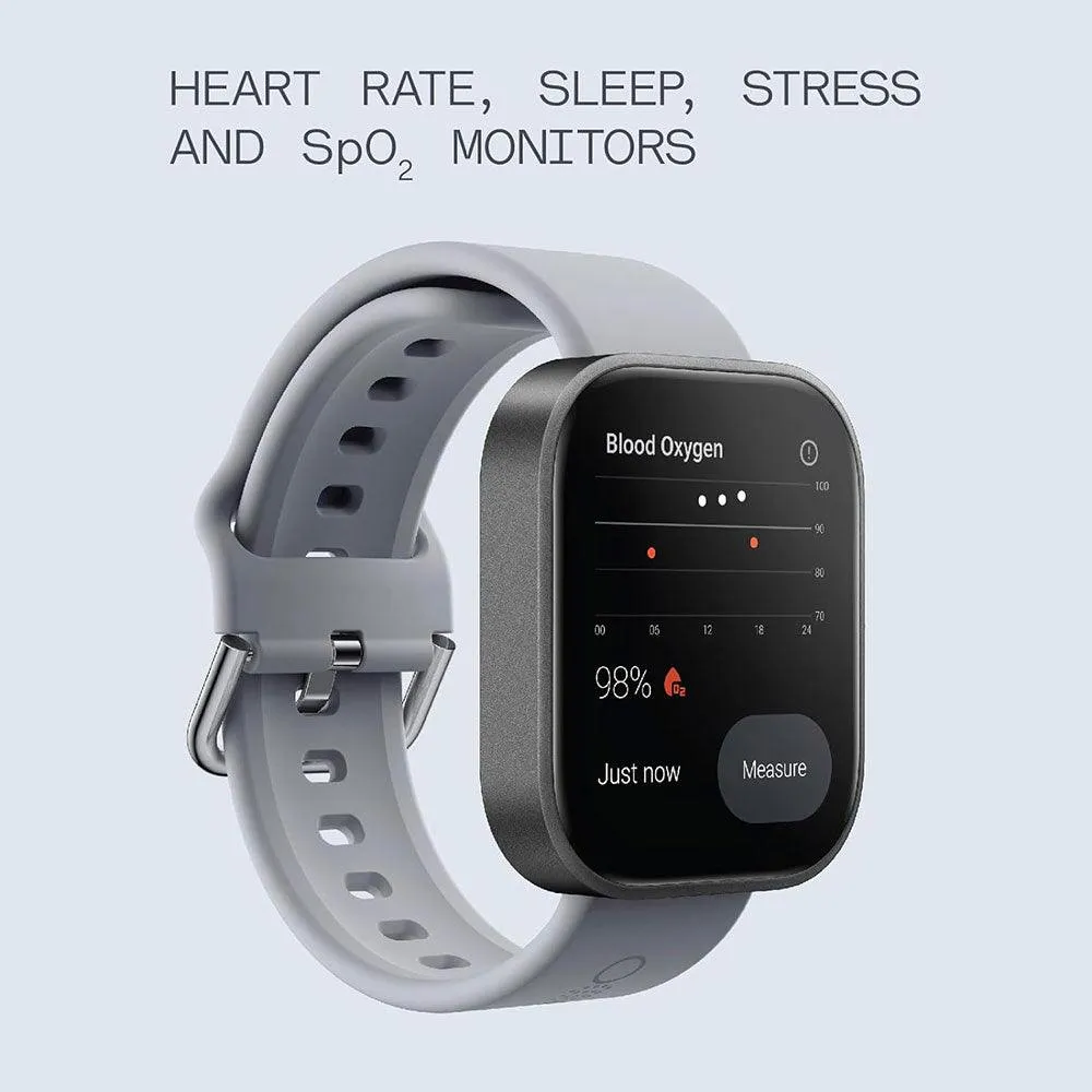 CMF Watch Pro D395 Smart Watch (40mm - GPS) Metallic Gray Aluminum Case With Orange Silicone Strap