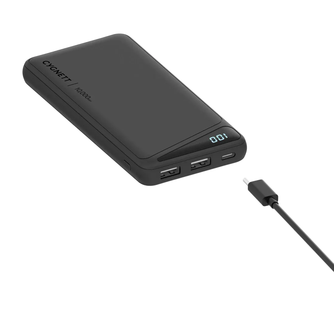 Cygnett ChargeUp Boost 2nd Gen 10K mAh Power Bank - Black