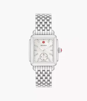 Deco Mid Stainless Diamond Dial Watch