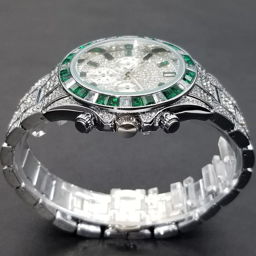 Diamond Calendar Watches  luxurious and sophisticated timepiece 30M water resistance