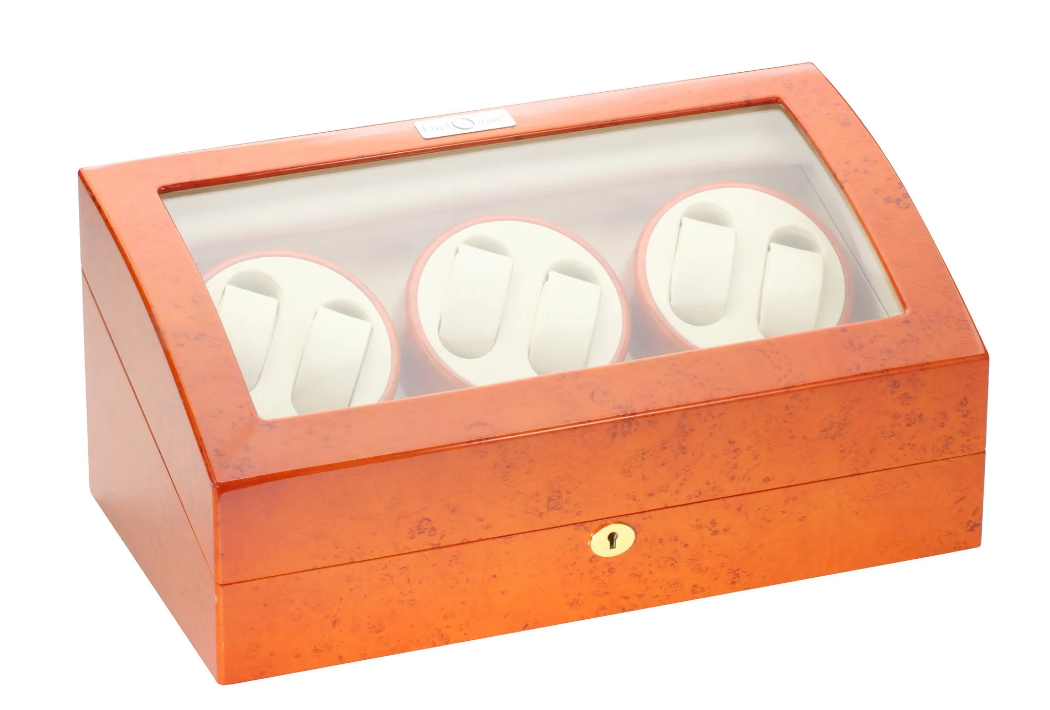 Diplomat Burl Wood Six Watch Winder