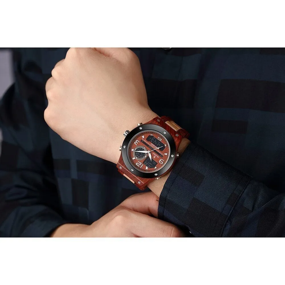 Elegant Wooden Wristwatch For Men
