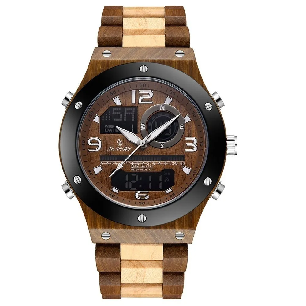 Elegant Wooden Wristwatch For Men