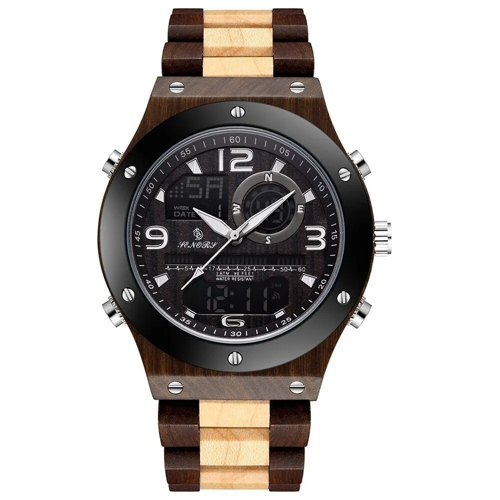 Elegant Wooden Wristwatch For Men