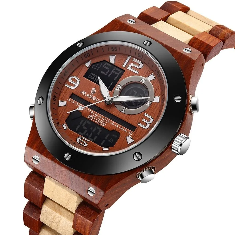 Elegant Wooden Wristwatch For Men