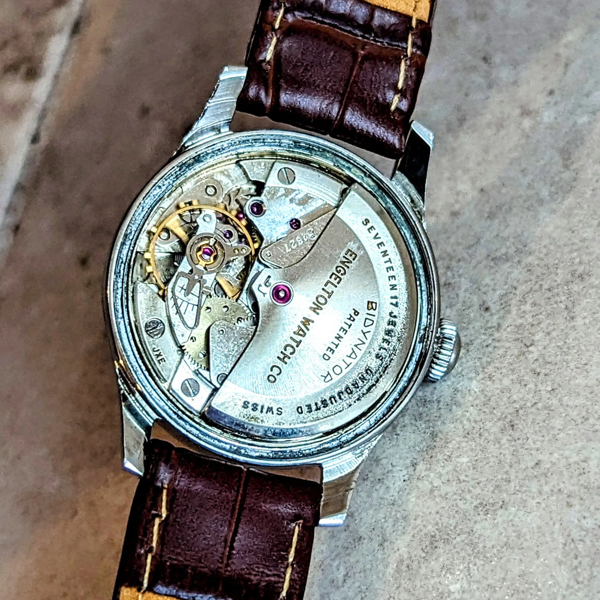 ENGELTON De Luxe Automatic Watch Bidynator FELSA 690 17 Jewels Swiss Wristwatch